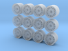 Fifteen52 Snowflakes rims for Hot Wheels (8mm) 3d printed 