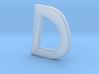 Distorted letter D no rings 3d printed 