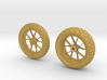 1/6 10 Spoke Wheel with Tyre 3d printed 