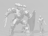 Hell Crusader Cyber Zombie miniature model games 3d printed 