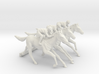 O Scale Jockey and Horses 3 3d printed This is a render not a picture.