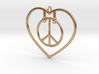 Peace in Heart Interlocking Pendant 3d printed 