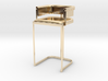 Miniature Luxury Vintage Bar Stool 3d printed 14k Gold Plated Brass
