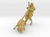 Medieval Police Dog And Handler 3d printed 