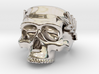 Skull Ring with Laurels 3d printed 