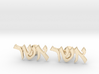 Hebrew Name Cufflinks - "Asher" 3d printed 