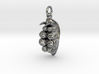 Doto the nudibranch pendant 3d printed Natural Silver pendant - showing chain (not sold with product)