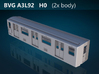 Berlin Baureihe A3L92  H0 [2x body] 3d printed BVG Baureihe A3L92 top rendering