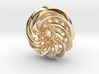 25mm Holos Amulet Sculpture 3d printed 14k Gold Plated Brass