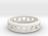 Slender Triangle Pattern Ring 3d printed 