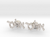 Hebrew Name Cufflinks - "Elad" 3d printed 