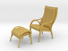 Danish Bentwood Chair w/ Ottoman 3d printed 