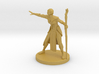 Human Female Wizard 2 bald w staff of withering 3d printed 
