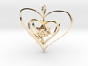 Alba's Heart A-Double-Domed 3d printed Stunning Pendant