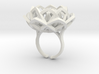 Transcendence Lotus Ring, adjustable size Xlarge 3d printed 