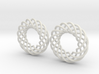Spiral Torus Earrings 3d printed 