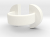 'e' double head ring 3d printed 