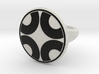 Dazzle "Four Segment" Pattern Ring - Size 11.5 3d printed 