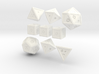 Radial: Stylized Dice Set 3d printed 
