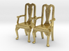 Pair of 1:48 Queen Anne Chairs, with arms 3d printed 