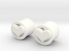 Heart 12mm (1/2 inch) plugs/tunnels 3d printed 