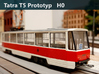 Tatra T5 prototyp H0 [body] 3d printed Finished Tatra T5 Prototyp model made by Stefan Dersch