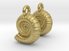 Ammonite Earings (pair) 3d printed 