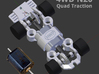 HWP-4WD Quad-Traction HO Slot Car Chassis 4-Pack 3d printed 