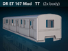 DR ET 167 Mod TT [2x body] 3d printed DR ET 167 Mod TT rear view rendering
