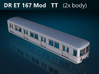 DR ET 167 Mod TT [2x body] 3d printed DR ET 167 Mod TT top view rendering