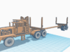 1/87th Heavy off road type log trailer  3d printed 