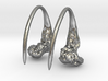 Scrunched paper earrings 3d printed 