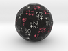 d52 playing cards sphere dice (Black, 2 colors) 3d printed 