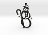 Candy Cane + Snowman ornament 3d printed Snowman