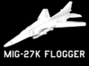 1:400 Scale MiG-27K Flogger (Loaded, Gear Up) 3d printed 