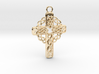 Christian cross pendant with Celtic flair in .925 3d printed 