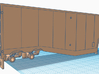 1/64th 40 foot Possum Belly Wood Chip Trailer 3d printed 