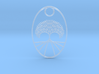 Fractal Tree Oval Pendant Redux 3d printed 