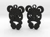 baby panda earrings 3d printed 