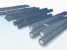 1/64th 12 inch x 12 foot long Culvert pipes 3d printed other sizes shown as well 