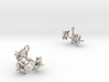 Earrings with three small flowers of the Amaryllis 3d printed 
