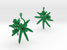 Earrings with three large flowers of the Choisya 3d printed 