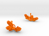 Earrings with three large flowers of the Hyacint 3d printed 