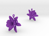 Earrings with one large flower of the Pomegranate 3d printed 