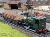 N Gauge Manning-Wardle 0-4-0 3d printed Model with powered log wagon