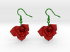 Rose Earrings 3d printed 