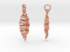 Fractal Leaves Earrings 3d printed 