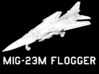 MiG-23M Flogger (Loaded, Wings In) 3d printed 