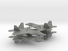 1:400 F-22A (Gear Up, Drop Tanks) 3d printed 