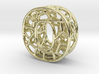 Bionic Necklace Pendant Design - Letter O 3d printed 